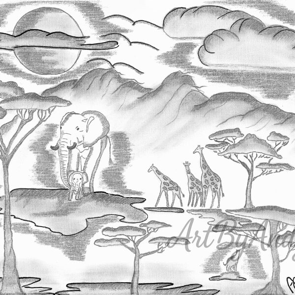 Peace of the African Savannah-,,Pocit ticha, rovnováhy a nekonečnej krásy savany."