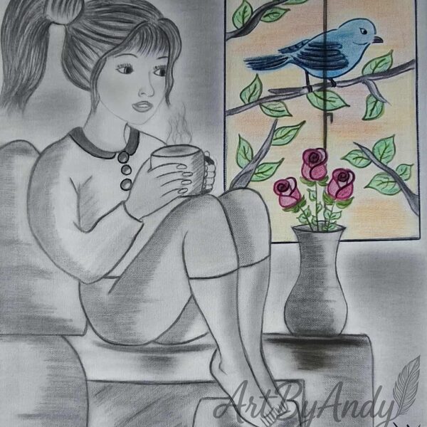 Window into the Soul-"In the gray silence, the color of life and hope is born."