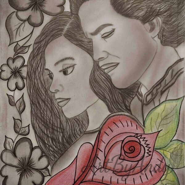 Feelings — “Everything around fades into silence; only their love blooms like a rose.”