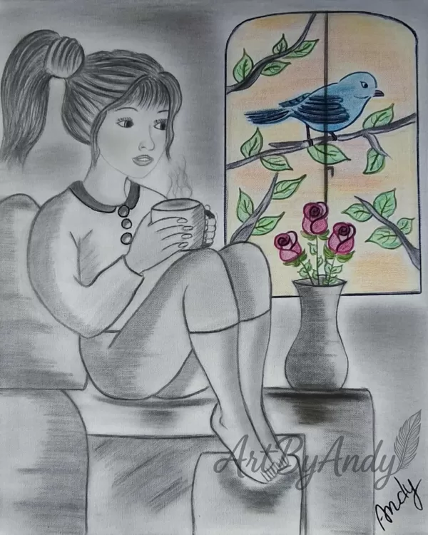 Window into the Soul-"In the gray silence, the color of life and hope is born."